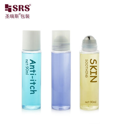 PET30-90ML 투명 PET 스틸 롤러 어플리케이터 병 (쿨링 젤용)