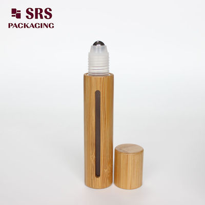 자연 색상 Bambu 플라스틱 향수 15ml 병에 롤