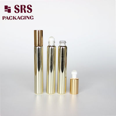 SRS 화장품 10ml 금 유리 향수병(유리 롤러 볼 포함)