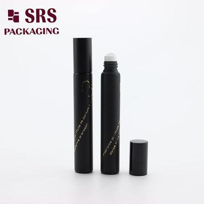 SRS 빈 화장품 10ml 매트 블랙 유리 향수 롤러 볼 병