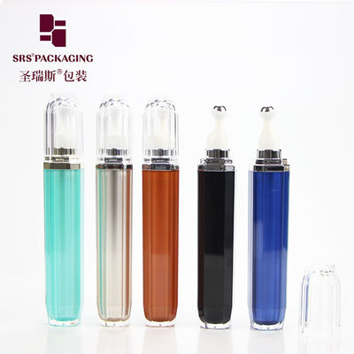 SRS 럭셔리 빈 미니 아크릴 화장품 롤러 병 15ml 눈 크림