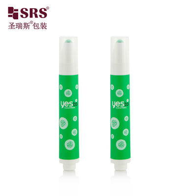 AY-15ML 아이 크림 롤온 병 에어리스 펌프 그린 라벨